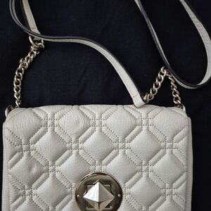 Kate Spade Cream Quilted Crossbody Bag